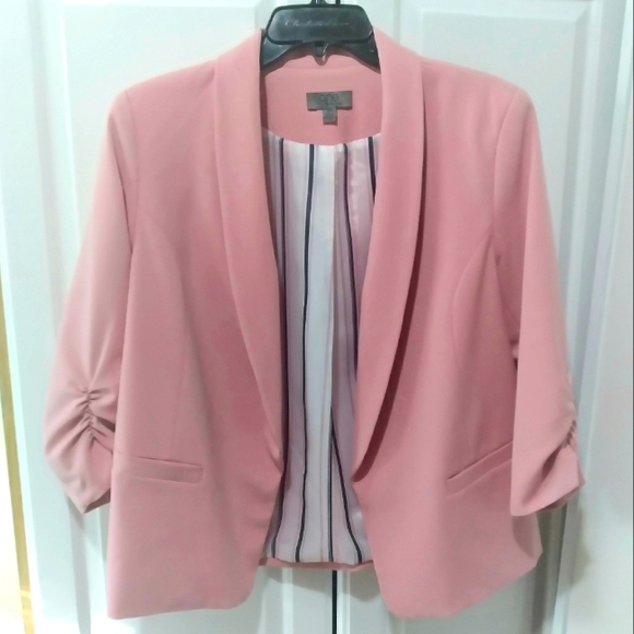 One by Chapter One Open Front Jacket Pink Sz M/M - Picture 7 of 9